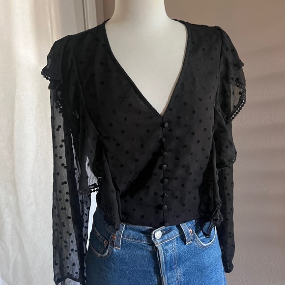 Zara Romantic Ruffled Blouse - Picture 1 of 7